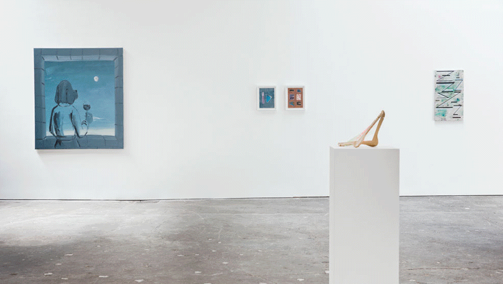 An animated gif of the exhibition People Who Work Here at 519 West 19th Street in New York, dated 2012.