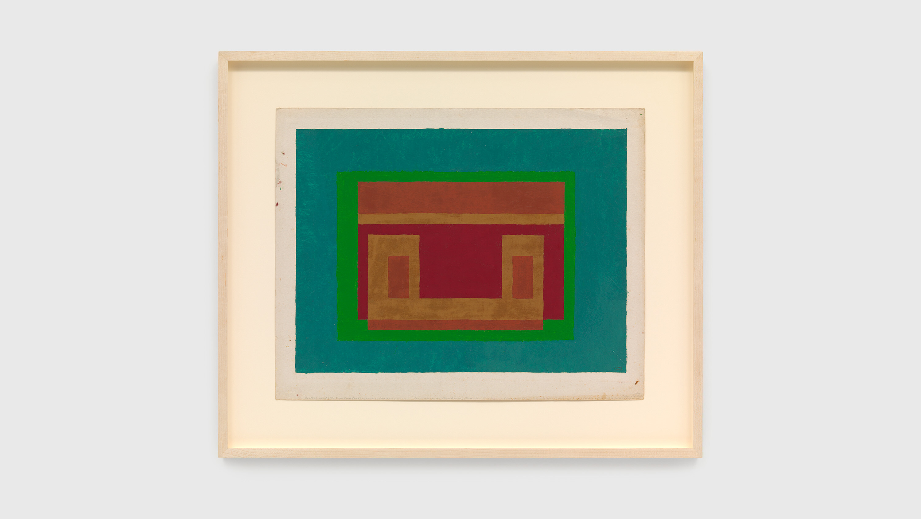 A drawing by Josef Albers, titled Variant/Adobe, dated 1947.