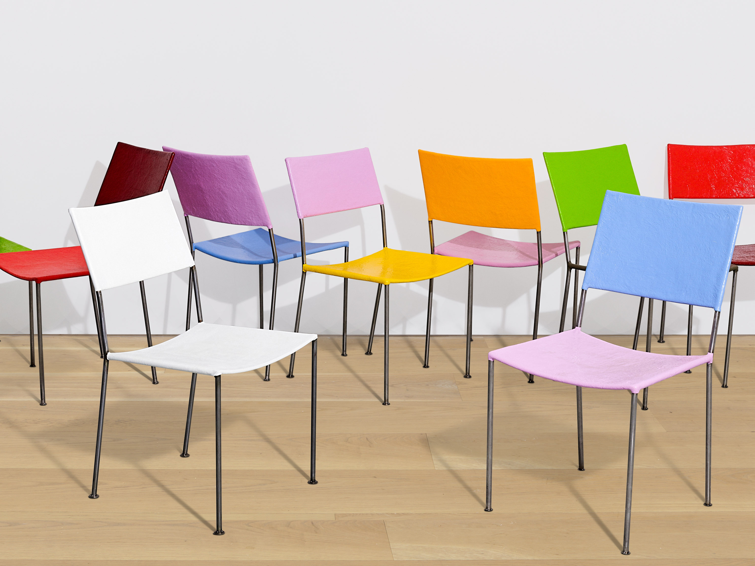 A selection of chairs by Franz West.