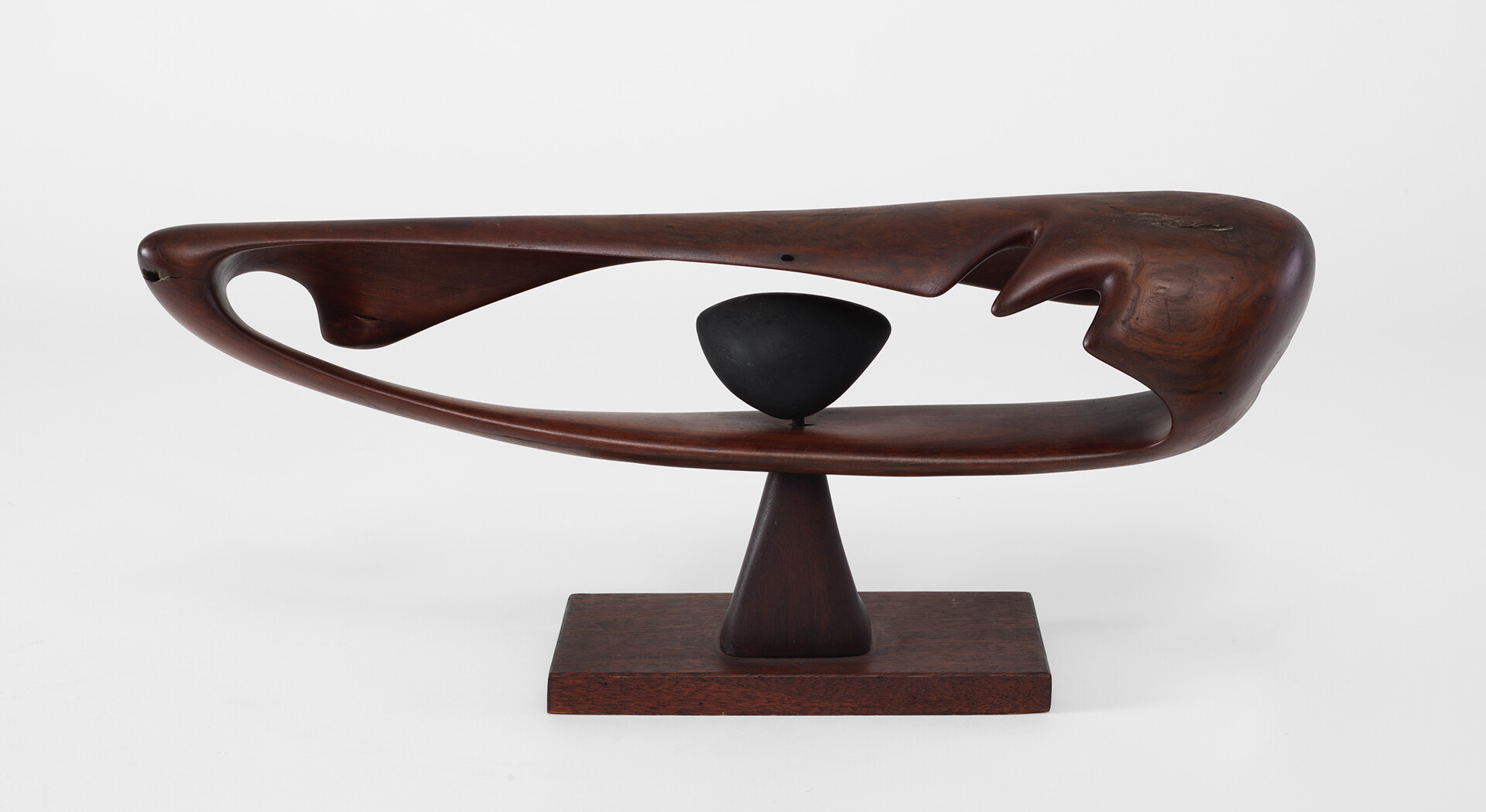 A sculpture by Leo Amino, titled Chrysalis, dated 1953.