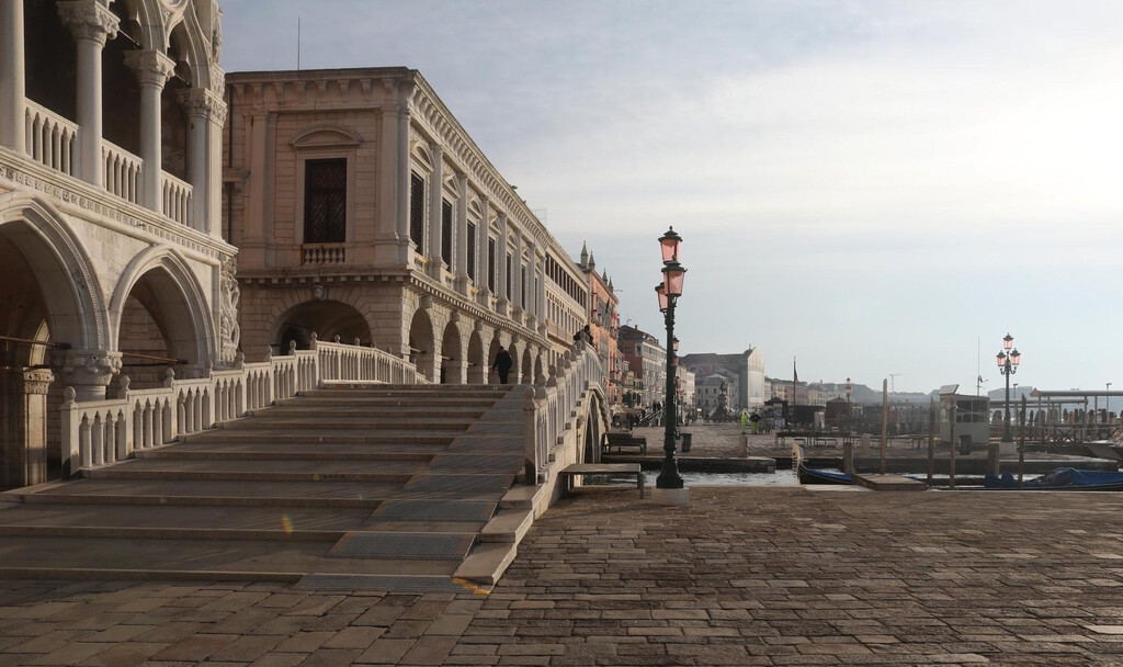A photo of Riva degli Schiavoni, Venice, in 2020.