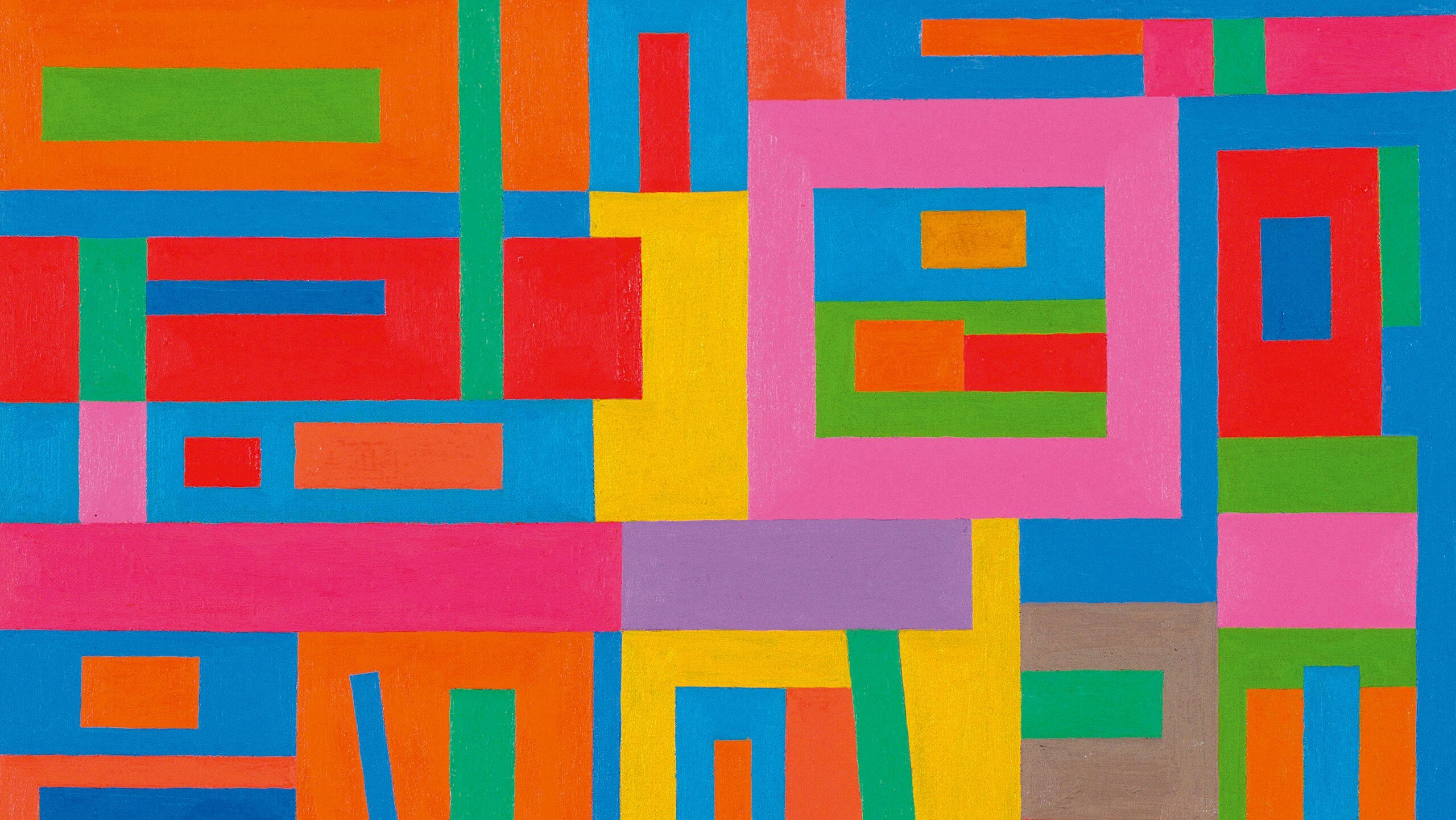 A detail from an untitled painting by Ad Reinhardt, dated 1938.