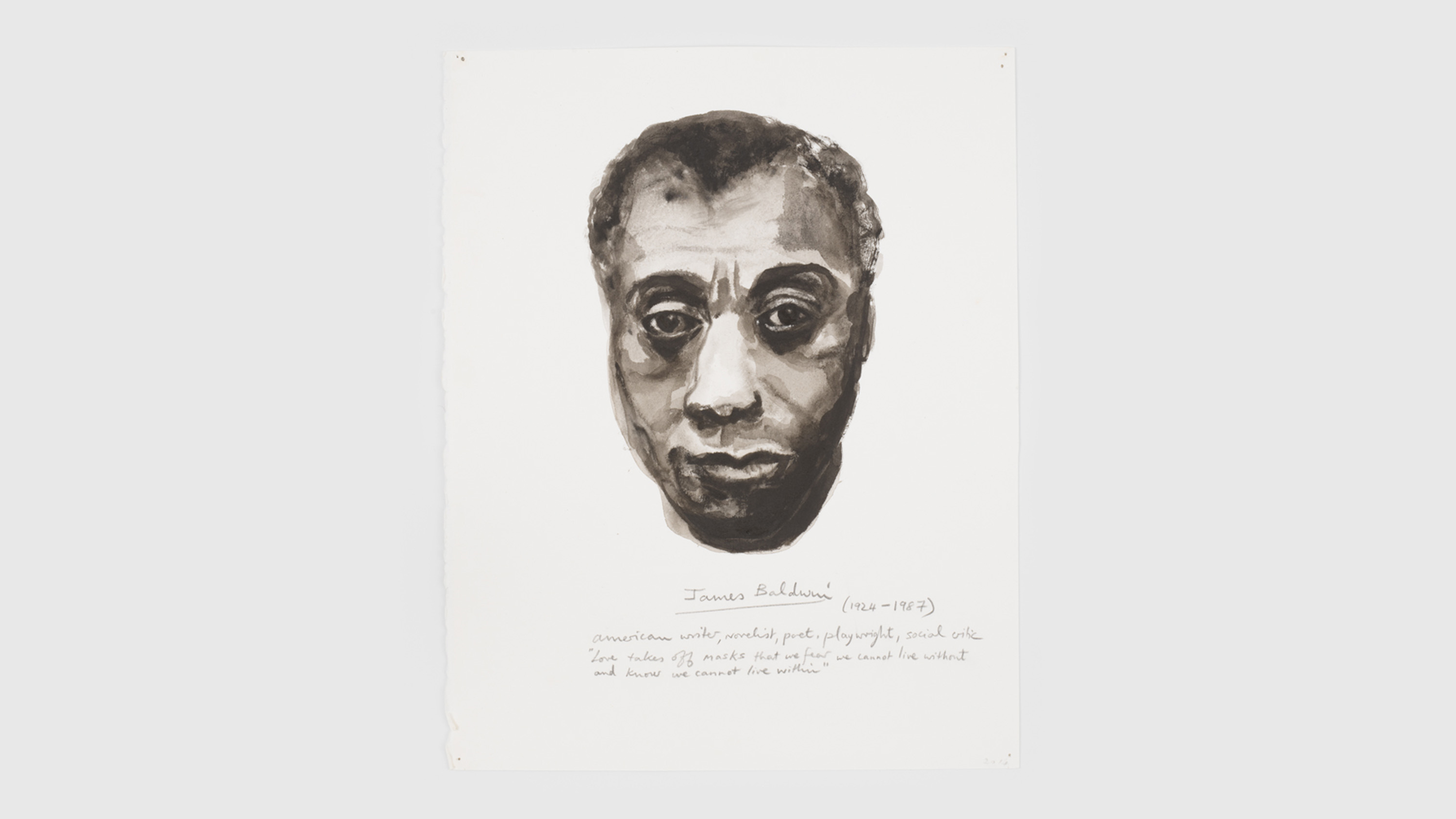 Marlene Dumas’ 2014 artwork titled James Baldwin