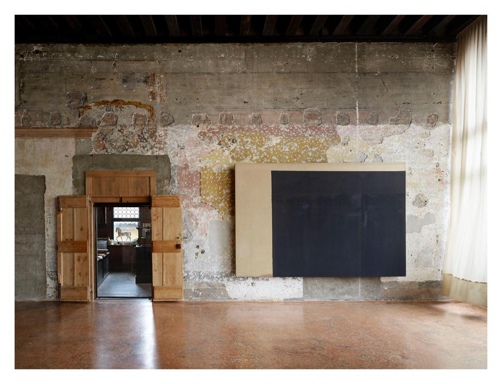 Installation view of Yun Hyong-keun, A retrospective at Palazzo Fortuny in Venice, dated 2019.