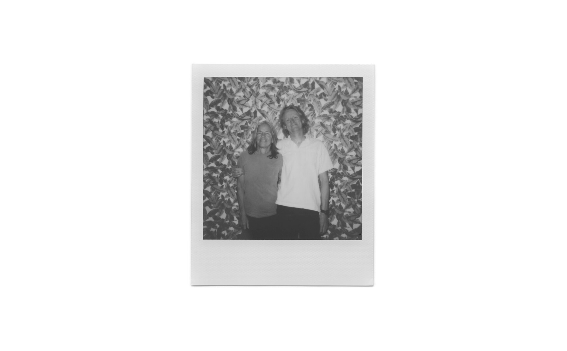 A polaroid photo of Eileen Myles and Flavin Judd in 2019.